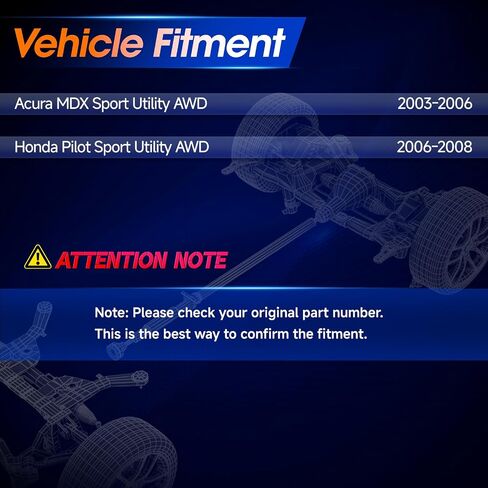 Rear Drive Shaft Prop Shaft Driveshaft Assembly Fit for Acura MDX 2003-2006 3.5L AWD, for Honda Pilot 2006-2008 3.5L AWD, Replace# 40100S3VA22, 65-4004 in Saudi Arabia