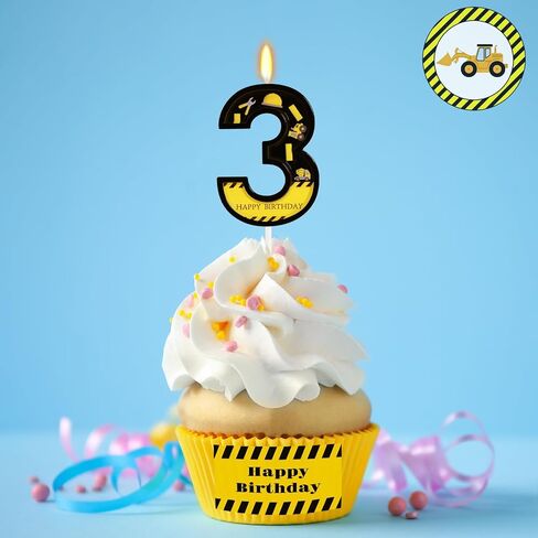 Car Birthday Candle for Cake - Two Fast Themed Number 2 Candle Birthday Boy, Race Car Wheels Party Decorations in Kuwait