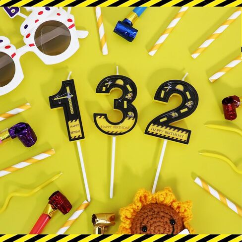 Car Birthday Candle for Cake - Two Fast Themed Number 2 Candle Birthday Boy, Race Car Wheels Party Decorations in Kuwait