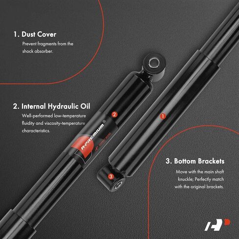 A-Premium Rear Pair (2) Suspension Shock Strut Absorbers Compatible with Chevrolet Astro GMC Safari 1985-2005 Volkswagen Vanagon, Driver and Passenger Side in Saudi Arabia