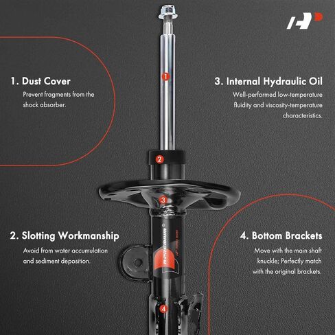 A-Premium Front Pair (2) Shock Absorber Compatible with Toyota Prius V 2012-2017 & Scion tC 2011-2016, Driver and Passenger Side in Saudi Arabia