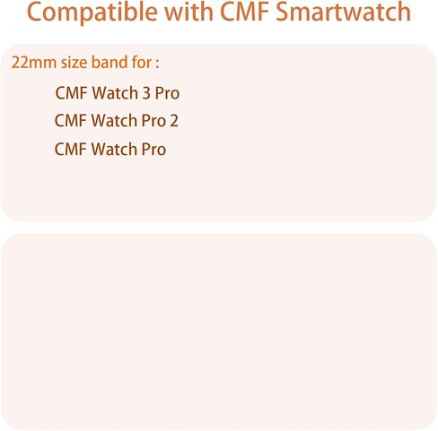 متوافق مع CMF Watch Pro 2 Band، سوار معصم بديل من الجلد السيليكون المسامي 22 مم متوافق مع CMF Watch Pro، Watch Pro 2 Smartwatch in Saudi Arabia