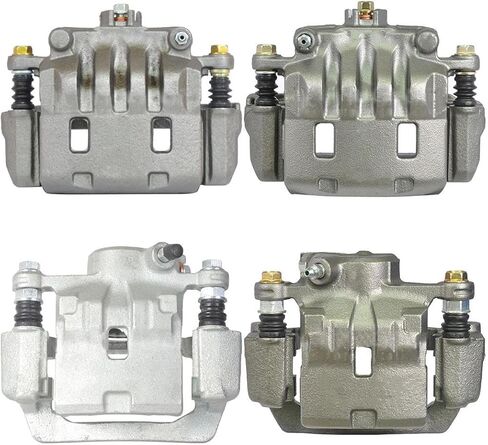 BRAKE CALIPER 4X DRIVER الخلفية الأمامية والقرص الجانبي للركاب ، مجموعة عدم انتظام ضربات القلب لسوبارو إمبريزا 2008 2009 2010 2011 2012 2013 ، لـ Subaru WRX 2013 2014 in Kuwait