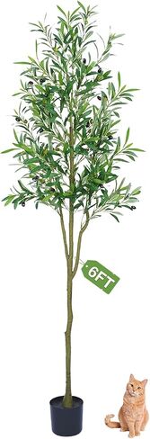 40" Artificial Camellia Tree, Fake Tree with Blooming Flowers Tree Artificial Trees for Outdoor Indoor Home Decor Faux Tree Orange 2Pack in Saudi Arabia