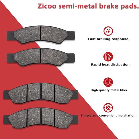ZICOO Front and Rear Brake Pads for Can Am Maverick R 2024 2025, Maverick R MAX 2025 in Saudi Arabia