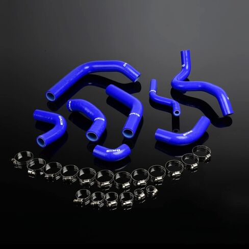 PIT66 Silicone Radiator Coolant Tube Hose Kit,Compatible with Suzuki 2003-2008 ATV DVX400 LTZ400 Blue with Clamps in Saudi Arabia