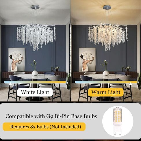 Modern Crystal Tree Branch Chandelier, D23.7'' Black Round Raindrop Indoor Hanging Branch Chandelier Fixture for Dining Room Living Room Bedroom 9 Lights in Saudi Arabia