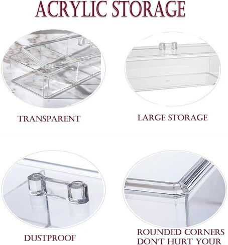 منظم إكسسوارات الشعر للفتيات ، منظمًا صافًا لربط الشعر الأكريليك ، أو عقال ، أقواس ， لطيفة صغيرة قابلة للتكديس حاوية حاوية علبة للحمام الغرور كونترتوب in Kuwait