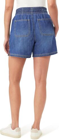 kensie Jeans Shorts for Women 5-Inch High Rise Elastic Tie Front Shorts, Sizes Small to X-Large in Saudi Arabia