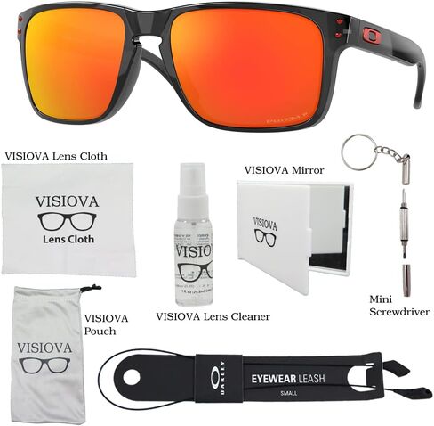 Oakley Holbrook XL OO9417 Sunglasses For Men Bundle Leash + VISIOVA Accessories in Saudi Arabia