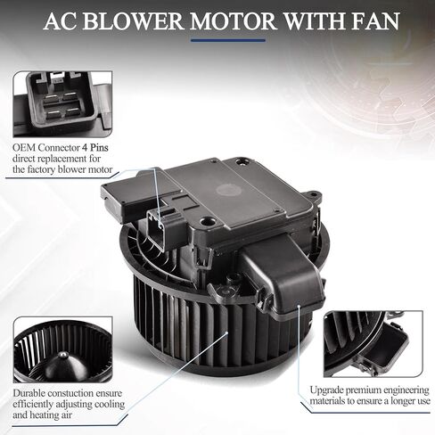 AC Blower Motor with Fan Compatible with 2015-2023 Ford F-150, F-250/350/450/550/600 Super Duty, 2018-2024 Ford Expedition/Lincoln Navigator, HVAC Blower Motor Replacement 700329, FL3Z19805E in Saudi Arabia