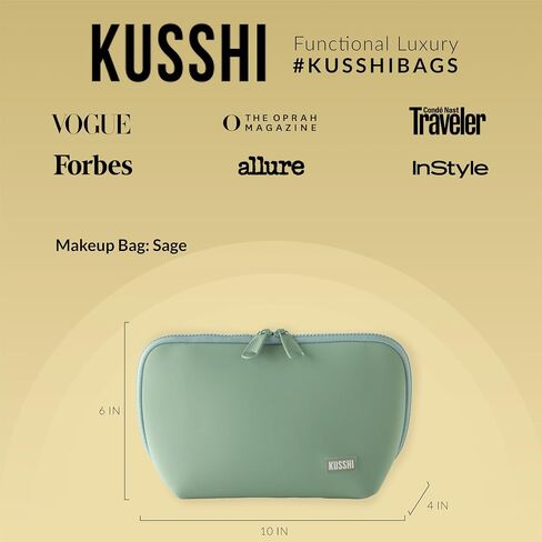 KUSSHI Neoprene Makeup Bag (Black/Pink) in Saudi Arabia