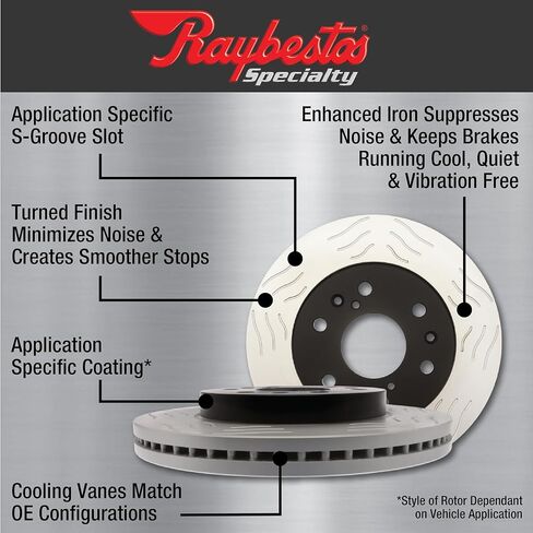 Raybestos Specialty Street Performance Automotive Replacement Rear Disc Brake Rotor for Select 2003-2011 Ford Crown Victoria, 2003-2011 Mercury Grand Marquis, 2003-2004 Mercury Marauder (680129PER) in Saudi Arabia