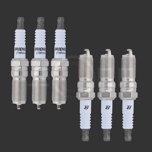 مقابس شرارة استبدال السيارات SP580 SP537 SP534 Iridium Spark Plugs LTR6DI-8 96588 6 PCS متوافقة مع Expedition Explorer F-150 Flex Taurus Transit-150 Transit-250 Transit-350 3.5L in Saudi Arabia
