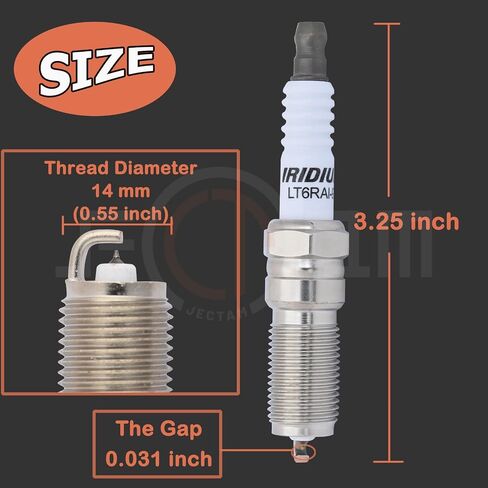 مقابس شرارة استبدال السيارات SP580 SP537 SP534 Iridium Spark Plugs LTR6DI-8 96588 6 PCS متوافقة مع Expedition Explorer F-150 Flex Taurus Transit-150 Transit-250 Transit-350 3.5L in Saudi Arabia