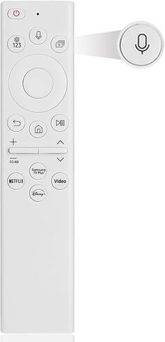 بديل لجهاز التحكم عن بعد Samsung-TV، التحكم الصوتي الذكي المتوافق مع BN59-1312A، لتلفزيونات Samsung 2018-2023 ذات الإطار المنحني QLED LED LCD 8K 4K، مع 3 اختصارات NEFTLIX، Prime Video، Hulu in Saudi Arabia