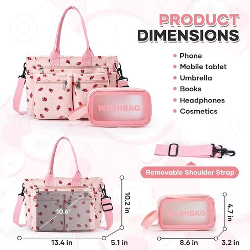 Corduroy Tote Bag for Women, Crossbody Bags, Mutil Pockets Handbag Tote Bag for Travel, Work in Saudi Arabia