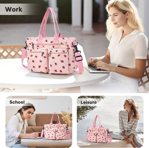 Corduroy Tote Bag for Women, Crossbody Bags, Mutil Pockets Handbag Tote Bag for Travel, Work in Saudi Arabia