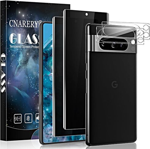 2+2 Pack Privacy Screen Protector for Google Pixel 9 Pro XL, Privacy Tempered Glass Screen Protector and Camera Lens Protector [Easy Installation] in Kuwait