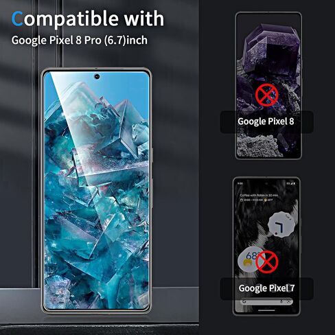 2+2 Pack Privacy Screen Protector for Google Pixel 9 Pro XL, Privacy Tempered Glass Screen Protector and Camera Lens Protector [Easy Installation] in Kuwait