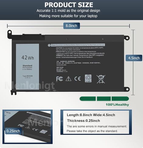 بطارية 15.2V 56Wh 33YDH لأجهزة Dell Inspiron 17 7000 7773 7779 7778 7786 2 في 1 15 7577 G3 3579 3779 G5 5587 G7 7588 خط العرض 13 3380 14 3490 3590 3580 3400 3500 فوسترو 7580 PVHT1 P30E P30E001 081PF3 in Kuwait
