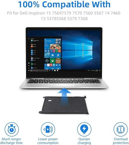 بطارية 15.2V 56Wh 33YDH لأجهزة Dell Inspiron 17 7000 7773 7779 7778 7786 2 في 1 15 7577 G3 3579 3779 G5 5587 G7 7588 خط العرض 13 3380 14 3490 3590 3580 3400 3500 فوسترو 7580 PVHT1 P30E P30E001 081PF3 in Kuwait