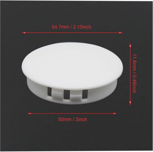 6 Pcs Plastic Hole Plug for Round Holes 2" Snap in Locking Hole Plugs Round Drill Hole Cover Black Panel Knockout Locking Plugs in Saudi Arabia