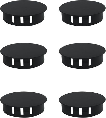 6 Pcs Plastic Hole Plug for Round Holes 2" Snap in Locking Hole Plugs Round Drill Hole Cover Black Panel Knockout Locking Plugs in Saudi Arabia