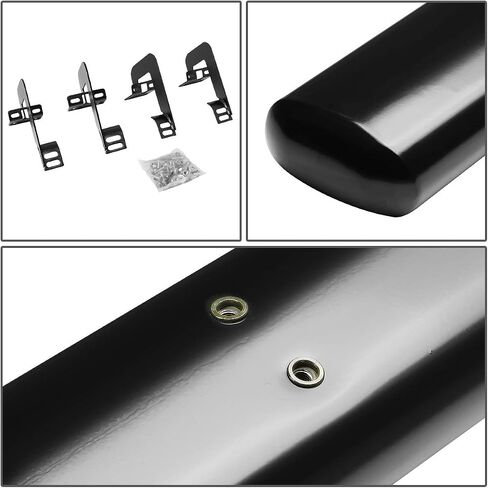 Auto Dynasty Flat Running Boards Compatible with 2004-2014 Ford F150 SuperCrew Cab, Stainless Steel Side Step Rail Nerf Bars, 5" Step Bars, Black Powdercoated in Saudi Arabia