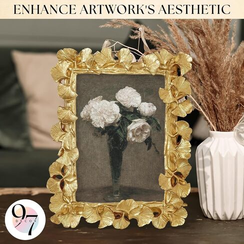 97 Decor Gold Vintage Frame 4x6 - Antique Picture Frames 4x6, Unique Photo Frame 4x6, Small 4 By 6 Ornate Frame For Tabletop And Wall Hanging in Kuwait