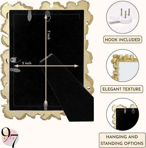 97 Decor Gold Vintage Frame 4x6 - Antique Picture Frames 4x6, Unique Photo Frame 4x6, Small 4 By 6 Ornate Frame For Tabletop And Wall Hanging in Kuwait