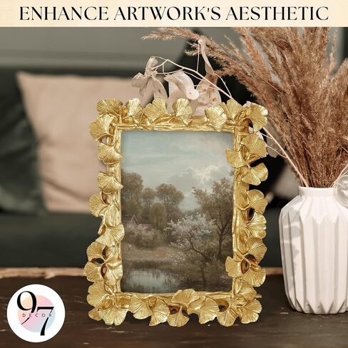 97 Decor Gold Vintage Frame 4x6 - Antique Picture Frames 4x6, Unique Photo Frame 4x6, Small 4 By 6 Ornate Frame For Tabletop And Wall Hanging in Kuwait