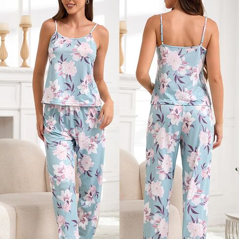 Tenna Teki Women's Floral Print Pajama Set with Robe -Lightweight Comfortable and Soft Sleepwear for Ladies in Saudi Arabia