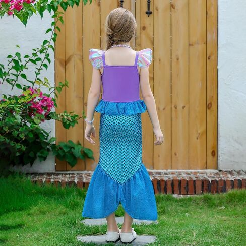GZ-LAOPAITOU Princess Dress for Little Girls Princess Costume Halloween Birthday Party Dress Up Outfits with Accessories Wig in Kuwait