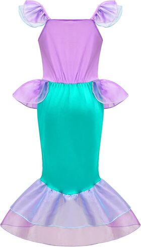 GZ-LAOPAITOU Princess Dress for Little Girls Princess Costume Halloween Birthday Party Dress Up Outfits with Accessories Wig in Kuwait