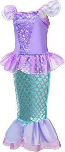 GZ-LAOPAITOU Princess Dress for Little Girls Princess Costume Halloween Birthday Party Dress Up Outfits with Accessories Wig in Kuwait