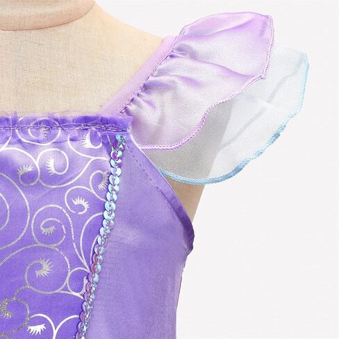 GZ-LAOPAITOU Princess Dress for Little Girls Princess Costume Halloween Birthday Party Dress Up Outfits with Accessories Wig in Kuwait