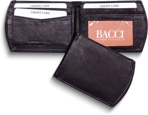 Solid Black Super Slim Bi-Fold Wallet in Saudi Arabia