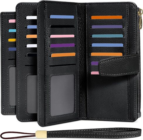 Wallets for Women Credit Card Holder with RFID Blocking Large Capacity Wristlet in Saudi Arabia