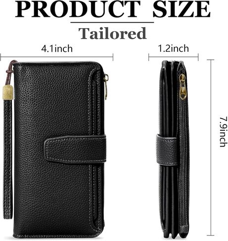 Wallets for Women Credit Card Holder with RFID Blocking Large Capacity Wristlet in Saudi Arabia