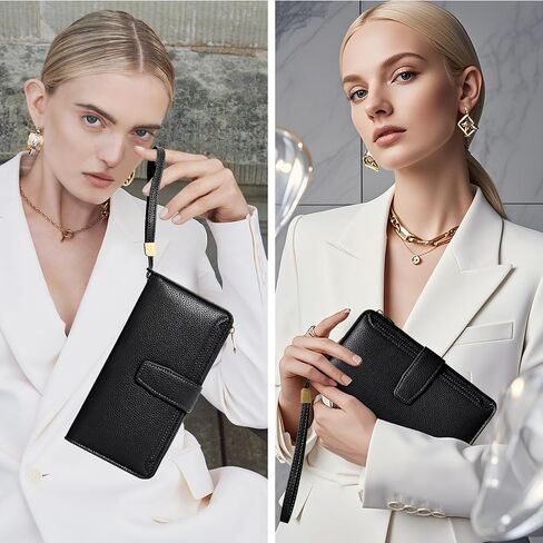 Wallets for Women Credit Card Holder with RFID Blocking Large Capacity Wristlet in Saudi Arabia