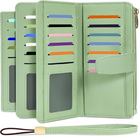 محافظ للنساء حامل بطاقة الائتمان مع RFID حظر المعصم السعة الكبيرة in Kuwait