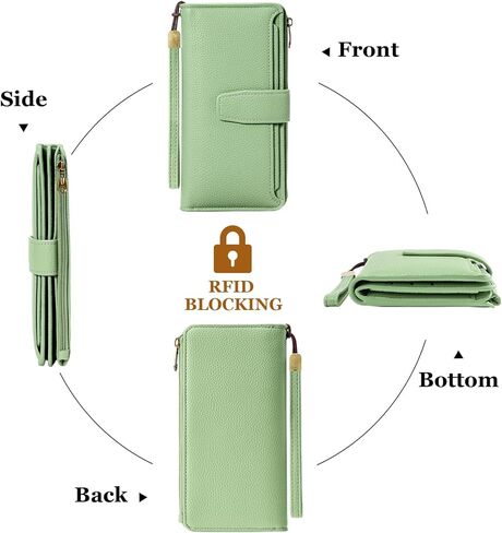 محافظ للنساء حامل بطاقة الائتمان مع RFID حظر المعصم السعة الكبيرة in Kuwait