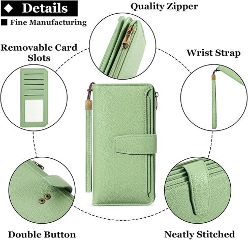 محافظ للنساء حامل بطاقة الائتمان مع RFID حظر المعصم السعة الكبيرة in Kuwait