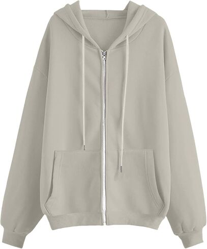 Hoodies zipper for Women 2025 العصرية طويلة الأكمام ذات الحجم الكبير تمرين الخريف الخريف الشتاء السترات المغطاة بعدم الرسوم in Kuwait