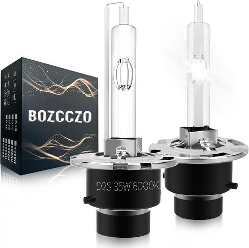 D2S HID Bulbs 6000K 4000LM Ultra-Bright xenon headlight 35W Replacement 66340 42403 42302 Headlamp - Pack of 2(Not fit Halogen Assembly) in Kuwait