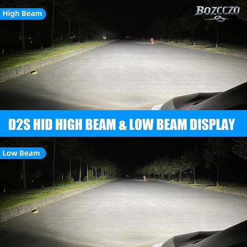 D2S HID Bulbs 6000K 4000LM Ultra-Bright xenon headlight 35W Replacement 66340 42403 42302 Headlamp - Pack of 2(Not fit Halogen Assembly) in Kuwait