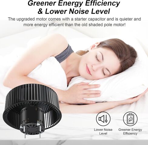 S-97016621 قطع غيار محرك مروحة عادم الحمام - تناسب QTR070، QTR070L، QTN80L، QTR080، QTR080L، QTR080F، QTRN080F، QTRN080 - تدفق هواء قوي، ضوضاء منخفضة - يستبدل OEM # S97016621، S99080568 in Kuwait