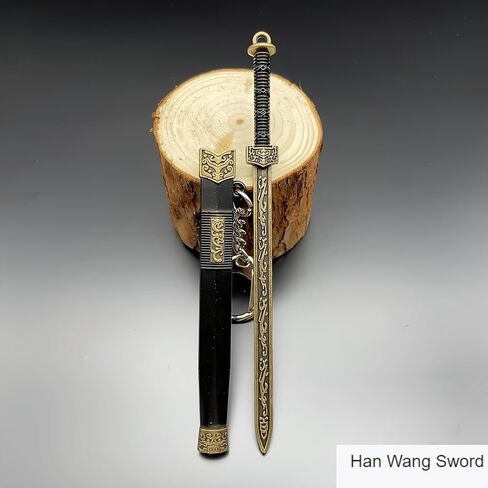 Antique Bronze Metal Keychain with Chinese Elements, Ancient Sword, Bag Decoration (7 pcs) in Saudi Arabia
