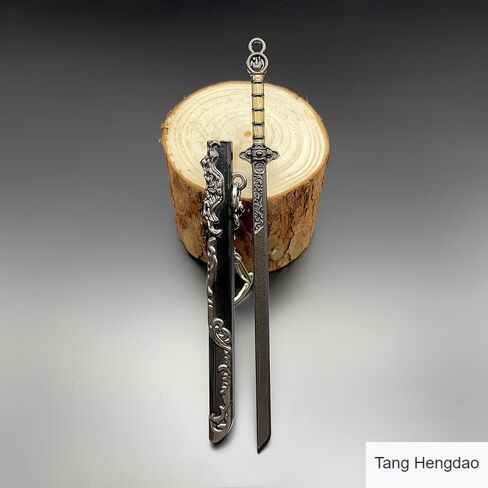Antique Bronze Metal Keychain with Chinese Elements, Ancient Sword, Bag Decoration (7 pcs) in Saudi Arabia
